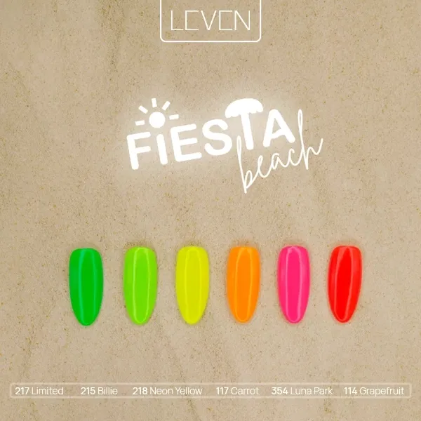 Fiesta Beach collection gel polish colors Leven Phone